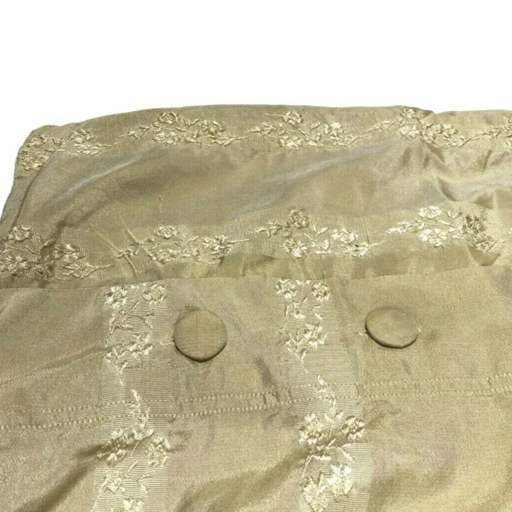 2 Luxury Silk Shams Pair Pillowcases Tan Designer